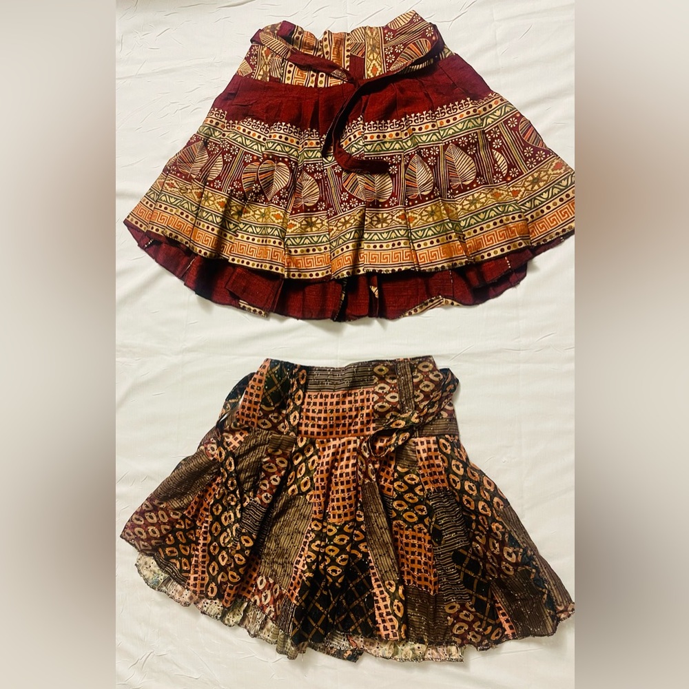 Two beautiful short flare skirts.